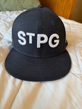 Black STPG Embroidered Flat-Brim Cap